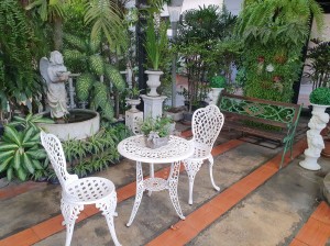 ทานอาหารในโซน outdoot ให้ความรู้สึกร่มรื่นผ่อนคลาย สบายตา